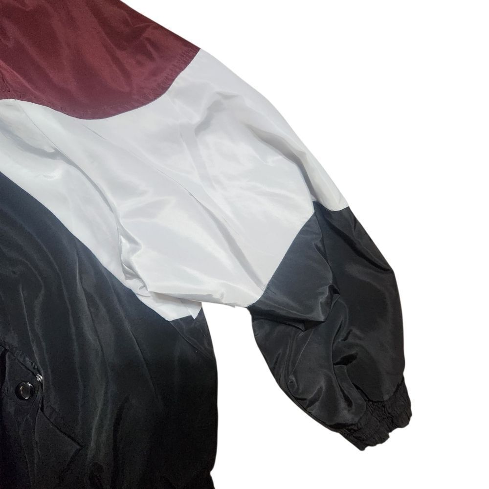 New Look Sport Windbreaker Plus Size 3X Maroon Black White Full Zip Jacket - Picture 3 of 9